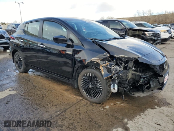 2025 Nissan LEAF SV Plus with VIN 1N4CZ1CV5SC563701, listed as a Copart auction lot 46543415 with 956 mi miles and Salvage Title. Bid and sale history available at carsss.com. Image 4.