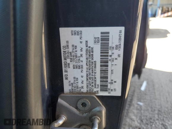 2014 Ford Transit Connect XLT с VIN NM0GE9F71E1156605, выставлен на аукционе Copart как лот 63650735 с пробегом Не указан миль и Чистый • Clean title. История ставок и продаж доступна на DreamBid. Изображение 13.