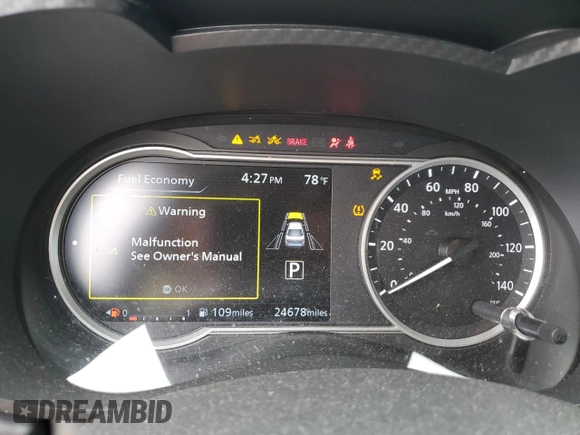 2023 Nissan Versa SR with VIN 3N1CN8FV1PL874339, listed as a Copart auction lot 54164915 with 24,678 mi miles and Salvage title. Bid and sale history available at DreamBid. Image 9.