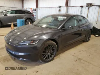 2025 Tesla Model 3 Long Range with VIN 5YJ3E1EB3SF904881, listed as a Copart auction lot 52704205 with 1,904 mi miles and Salvage Title. Bid and sale history available at DreamBid. Image 1.