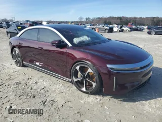 2023 Lucid Air Touring with VIN 50EA1TEA2PA001462, listed as a Copart auction lot 88157855 with 0 mi miles and Salvage Title. Bid and sale history available at carsss.com. Image 4.