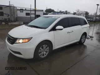 2015 Honda Odyssey EX-L with VIN 5FNRL5H61FB069472, listed as a Copart auction lot 43985105 with 142,030 mi miles and Salvage Title. Bid and sale history available at DreamBid. Image 1.