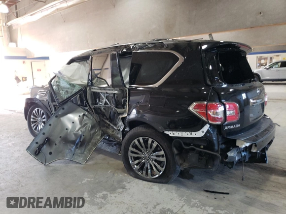 2019 Nissan Armada Platinum with VIN JN8AY2NE8K9757051, listed as a Copart auction lot 77629434 with Not Provided miles and Salvage Title. Bid and sale history available at carsss.com. Image 2.