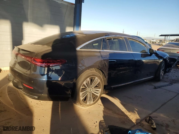 2022 Mercedes-Benz EQS with VIN W1KCG2DB9NA008749, listed as a Copart auction lot 41933885 with NaN miles and Salvage Title. Bid and sale history available at carsss.com. Image 3.