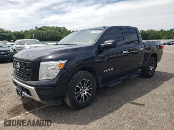 2021 Nissan Titan SV with VIN 1N6AA1EE2MN528429, listed as a Copart auction lot 56388524 with 93,353 mi miles and Salvage Title. Bid and sale history available at DreamBid. Image 1.