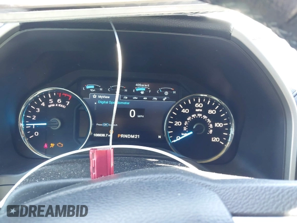 2016 Ford F-150 XL with VIN 1FTEW1CP0GKE43069, listed as a IAAI auction lot 42217022 with 106,638 mi miles and . Bid and sale history available at DreamBid. Image 7.