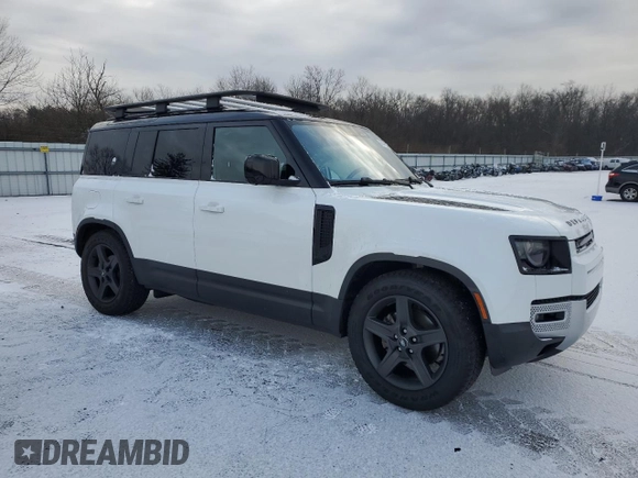 2022 Land Rover Defender S with VIN SALEJERX5N2078150, listed as a Copart auction lot 86412374 with 33,768 mi miles and Salvage title. Bid and sale history available at DreamBid. Image 4.
