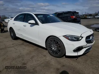 2023 Mercedes-Benz C 300 with VIN W1KAF4HB3PR125456, listed as a Copart auction lot 51136825 with 28,186 mi miles and Salvage Title. Bid and sale history available at DreamBid. Image 4.
