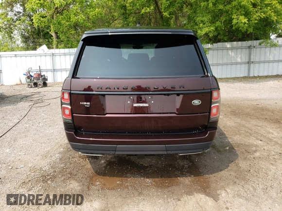 2020 Land Rover Range Rover P525 HSE with VIN SALGS2SE1LA594442, listed as a Copart auction lot 55792435 with 24,799 mi miles and Clean title. Bid and sale history available at DreamBid. Image 6.