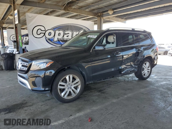 2017 Mercedes-Benz GLS 450 with VIN 4JGDF6EE2HA857803, listed as a Copart auction lot 63474225 with 83,823 mi miles and Salvage title. Bid and sale history available at DreamBid. Image 1.