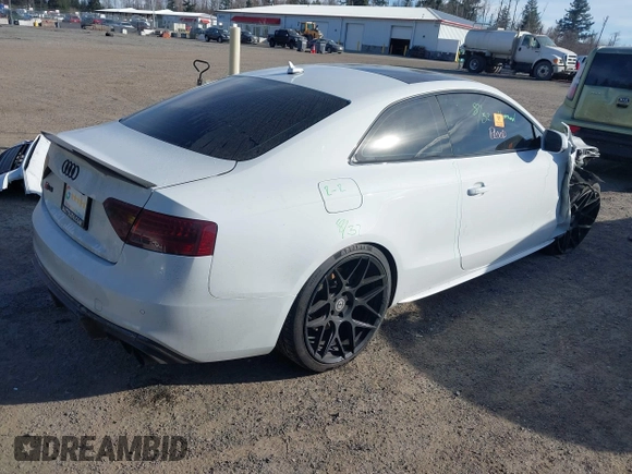 2014 Audi S5 Prestige with VIN WAUVGAFR1EA038798, listed as a IAAI auction lot 41682255 with 54,966 mi miles. Bid and sale history available at carsss.com. Image 4.