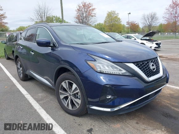 2023 Nissan Murano SV with VIN 5N1AZ2BS8PC112831, listed as a IAAI auction lot 42083553 with 48,834 mi miles and . Bid and sale history available at DreamBid. Image 1.