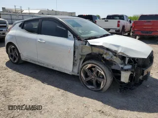 2019 Hyundai Veloster Turbo with VIN KMHTH6AB4KU014810, listed as a Copart auction lot 49254225 with 49,115 mi miles and Salvage Title. Bid and sale history available at carsss.com. Image 4.