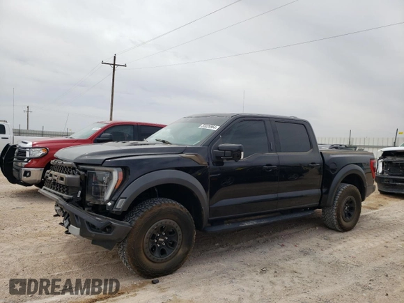 2021 Ford F-150 Raptor with VIN 1FTFW1RG9MFC63220, listed as a Copart auction lot 55026964 with 47,900 mi miles and Salvage Title. Bid and sale history available at carsss.com. Image 1.