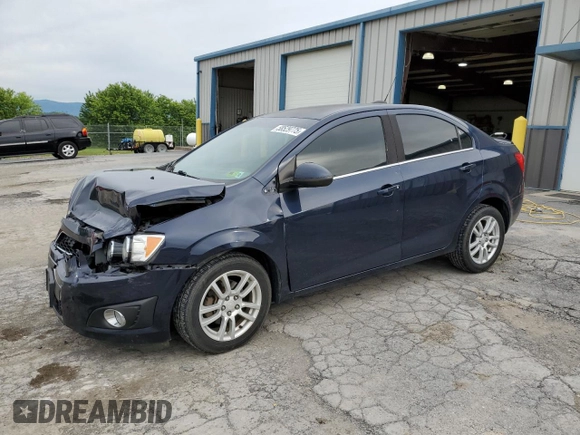 2015 Chevrolet Sonic LT with VIN 1G1JC5SH4F4187829, listed as a Copart auction lot 58529775 with 119,036 mi miles and Salvage title. Bid and sale history available at DreamBid. Image 1.