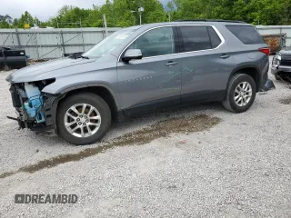 2019 Chevrolet Traverse LT Cloth with VIN 1GNEVGKW2KJ300841, listed as a Copart auction lot 58085775 with 114,871 mi miles and Salvage title. Bid and sale history available at DreamBid. Image 1.