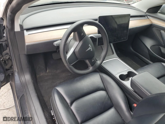 2023 Tesla Model 3 with VIN 5YJ3E1EA9PF448156, listed as a Copart auction lot 50814195 with 0 mi miles and Salvage Title. Bid and sale history available at carsss.com. Image 8.