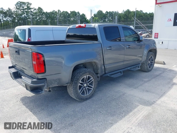 2021 Chevrolet Colorado 2WD Work Truck with VIN 1GCGSBEA0M1114232, listed as a IAAI auction lot 42756438 with 54,308 mi miles and . Bid and sale history available at DreamBid. Image 4.