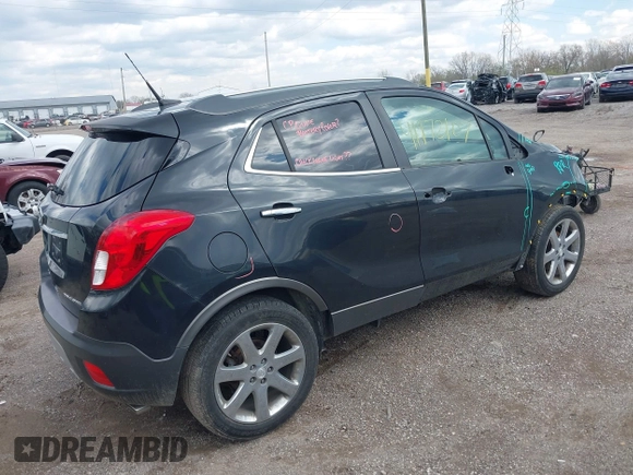 2014 Buick Encore Leather with VIN KL4CJCSB2EB751665, listed as a IAAI auction lot 41972107 with 94,177 mi miles and . Bid and sale history available at carsss.com. Image 4.