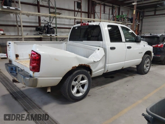 2008 Dodge 1500 SLT with VIN 1D7HU18NX8J120235, listed as a IAAI auction lot 41848707 with 168,281 mi miles. Bid and sale history available at carsss.com. Image 4.
