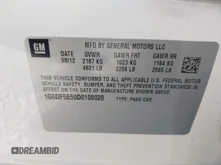 2013 Cadillac CTS Luxury с VIN 1G6DF5E59D0108028, выставлен на аукционе IAAI как лот 41956153 с пробегом 106 933 миль миль и . История ставок и продаж доступна на DreamBid. Изображение 9.