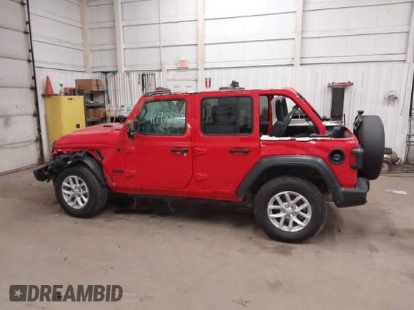 2023 Jeep Wrangler Sport S with VIN 1C4HJXDN1PW630003, listed as a IAAI auction lot 40989202 with 48,000 mi miles and . Bid and sale history available at DreamBid. Image 14.