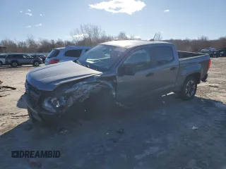 2021 Chevrolet Colorado 4WD Z71 with VIN 1GCGTDEN4M1206486, listed as a Copart auction lot 45133615 with 0 mi miles and Salvage Title. Bid and sale history available at carsss.com. Image 1.