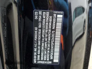 2023 Porsche 911 Turbo with VIN WP0CD2A93PS263575, listed as a Copart auction lot 41777665 with 0 mi miles and Salvage Title. Bid and sale history available at carsss.com. Image 12.