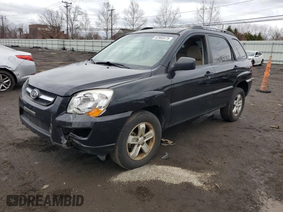 2009 Kia Sportage LX with VIN KNDJE723097622429, listed as a Copart auction lot 52960575 with 167,492 mi miles and Salvage Title. Bid and sale history available at carsss.com. Image 1.