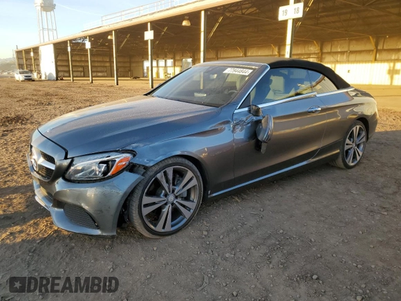 2017 Mercedes-Benz C 300 with VIN WDDWK4JB3HF428915, listed as a Copart auction lot 77944844 with 57,241 mi miles and Salvage Title. Bid and sale history available at DreamBid. Image 1.