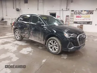 2024 Audi Q3 S line Premium with VIN WA1DECF30R1025021, listed as a IAAI auction lot 41654277 with 10,747 mi miles. Bid and sale history available at carsss.com. Image 1.