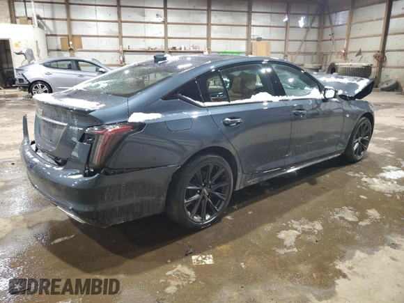 2025 Cadillac CT5 Sport with VIN 1G6DU5RK9S0113510, listed as a Copart auction lot 41773495 with 1,019 mi miles and Salvage Title. Bid and sale history available at DreamBid. Image 3.