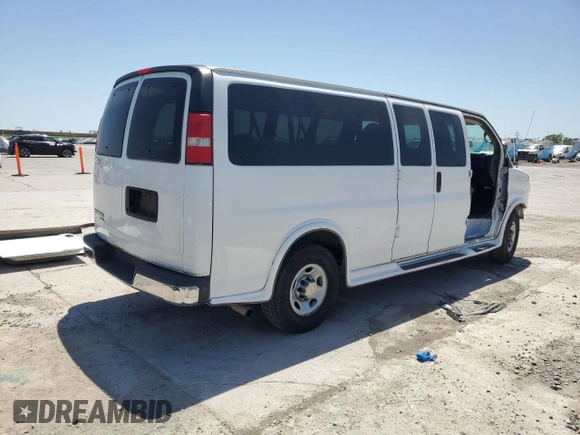 2013 Chevrolet Express Passenger LT with VIN 1GAZG1FG0D1189819, listed as a Copart auction lot 51945455 with 101,364 mi miles and Salvage title. Bid and sale history available at DreamBid. Image 3.