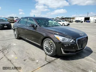 2018 Genesis G90 5.0L Ultimate with VIN KMHG54JH4JU046674, listed as a Copart auction lot 64829584 with 37,278 mi miles and Salvage Title. Bid and sale history available at carsss.com. Image 10.