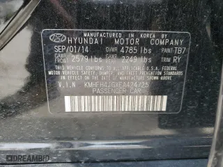2014 Hyundai Azera Limited with VIN KMHFH4JGXEA424725, listed as a Copart auction lot 71467274 with 39,689 mi miles and Salvage Title. Bid and sale history available at carsss.com. Image 12.