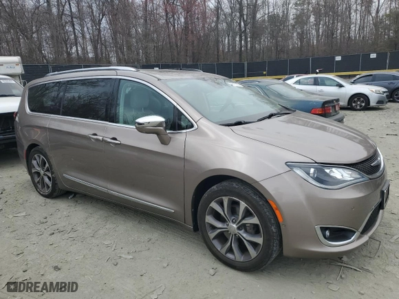 2017 Chrysler Pacifica Limited with VIN 2C4RC1GG3HR537485, listed as a Copart auction lot 49117185 with 106,348 mi miles and Salvage Title. Bid and sale history available at carsss.com. Image 4.