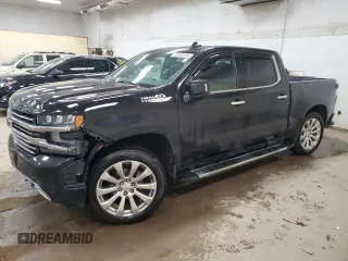 2019 Chevrolet Silverado 1500 High Country with VIN 1GCUYHED0KZ377463, listed as a Copart auction lot 83094554 with 162,921 mi miles and Salvage Title. Bid and sale history available at carsss.com. Image 1.