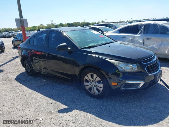 2015 Chevrolet Cruze LS with VIN 1G1PA5SH4F7145689, listed as a IAAI auction lot 41791381 with 100,443 mi miles. Bid and sale history available at carsss.com. Image 1.