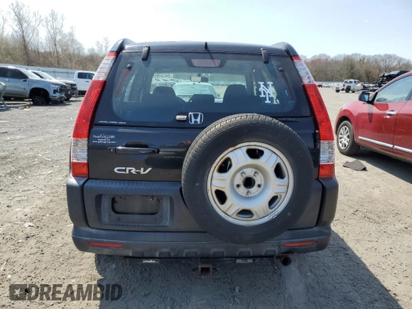 2006 Honda CR-V LX with VIN JHLRD78556C000946, listed as a Copart auction lot 54084955 with 234,159 mi miles and Clean Title. Bid and sale history available at carsss.com. Image 6.