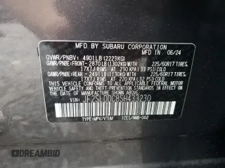 2025 Subaru Forester Premium z VIN JF2SLDDC8SH433230, wystawiony jako Copart lot #57046655 z przebiegiem 4 688 mil mil oraz Szkoda całkowita • Salvage title. Historia ofert i sprzedaży dostępna na DreamBid. Obrazek 14.