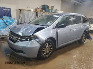 2013 Honda Odyssey EX-L with VIN 5FNRL5H64DB080141, listed as a Copart auction lot 49553235 with 128,358 mi miles and Salvage Title. Bid and sale history available at carsss.com. Image 1.