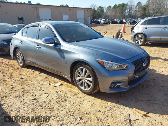 2015 Infiniti Q50 Premium with VIN JN1BV7AP2FM336977, listed as a IAAI auction lot 41782699 with 103,031 mi miles. Bid and sale history available at carsss.com. Image 1.