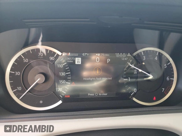 2021 Land Rover Range Rover Velar S with VIN SALYJ2EX4MA311182, listed as a Copart auction lot 78623664 with 36,573 mi miles and Salvage title. Bid and sale history available at DreamBid. Image 9.