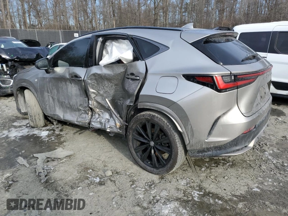 2023 Lexus NX with VIN 2T2KGCEZ4PC026187, listed as a Copart auction lot 42066325 with 38,382 mi miles and Salvage Title. Bid and sale history available at carsss.com. Image 2.