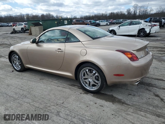 2002 Lexus SC with VIN JTHFN48Y320004316, listed as a Copart auction lot 53374945 with 52,543 mi miles and Salvage Title. Bid and sale history available at carsss.com. Image 2.