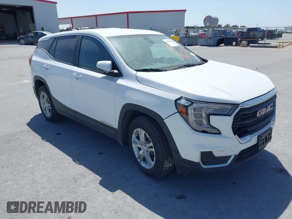 2023 GMC Terrain SLE with VIN 3GKALMEG0PL211094, listed as a IAAI auction lot 41607695 with 97,073 mi miles. Bid and sale history available at carsss.com. Image 1.