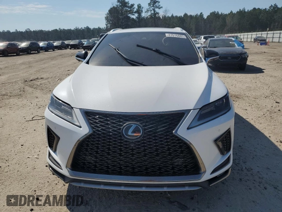 2021 Lexus RX 350 F Sport with VIN 2T2YZMDA2MC289697, listed as a Copart auction lot 47851685 with 80,791 mi miles and Salvage title. Bid and sale history available at DreamBid. Image 5.