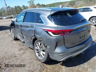 2020 Infiniti QX50 Essential with VIN 3PCAJ5M1XLF101179, listed as a IAAI auction lot 41761070 with 76,662 mi miles and . Bid and sale history available at DreamBid. Image 3.