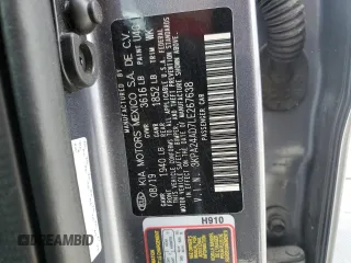 2020 Kia Rio S with VIN 3KPA24AD7LE267638, listed as a Copart auction lot 44261595 with 89,615 mi miles and Salvage Title. Bid and sale history available at carsss.com. Image 12.