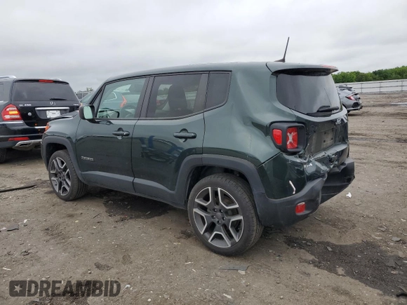 2021 Jeep Renegade Sport с VIN ZACNJDAB7MPM95563, выставлен на аукционе Copart как лот 56203725 с пробегом 34 716 миль миль и Списание • Salvage title. История ставок и продаж доступна на DreamBid. Изображение 2.